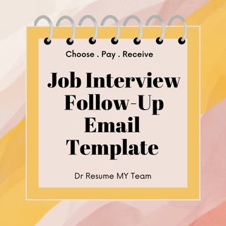 Job Interview Follow-Up Email Template