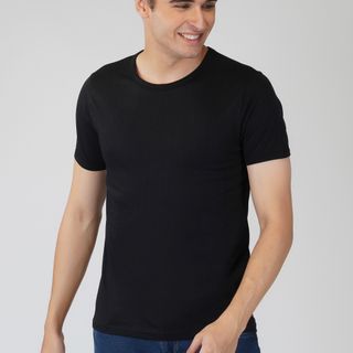 Men's Round neck T- shirt BLACK