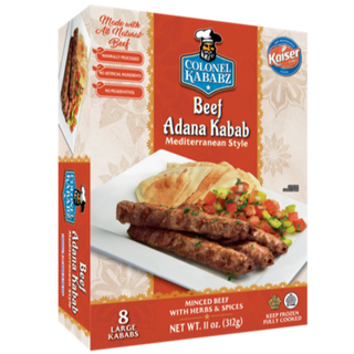 COLONEL Beef-Adana-Kabab-Mediterranean-Style 12 carton case x 312G 