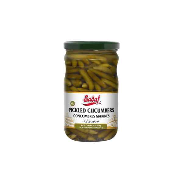 Sadaf Pickled Cucumbers small with Tarragon 670g x 12 pcs