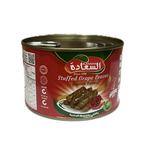 Al Saadah Stuffed Grape Leaves Halabi recipe 400g x 12 Cans 