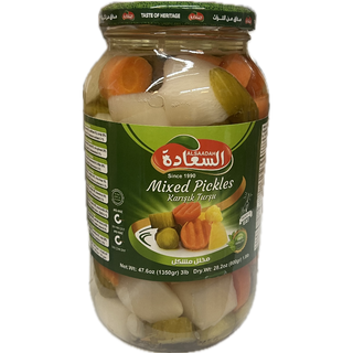 Al Saadah Mixed Pickles  1350 x 6 Glass Jar 