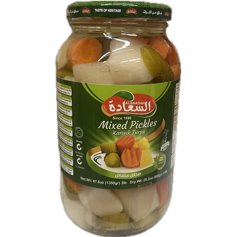 Al Saadah Mixed Pickles  1350 x 6 Glass Jar  Main Image