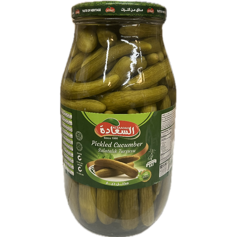 Al Saadah Pickled Cucumber 2800 x 4Glass Jar Main Image