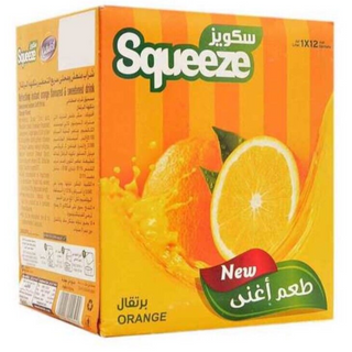 Squeeze Powder Juice Orange Flavor 6 packs x 12 