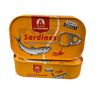 Albakherah Sardine on Vegetable oil with hot Chili 50 ceo x 125g 