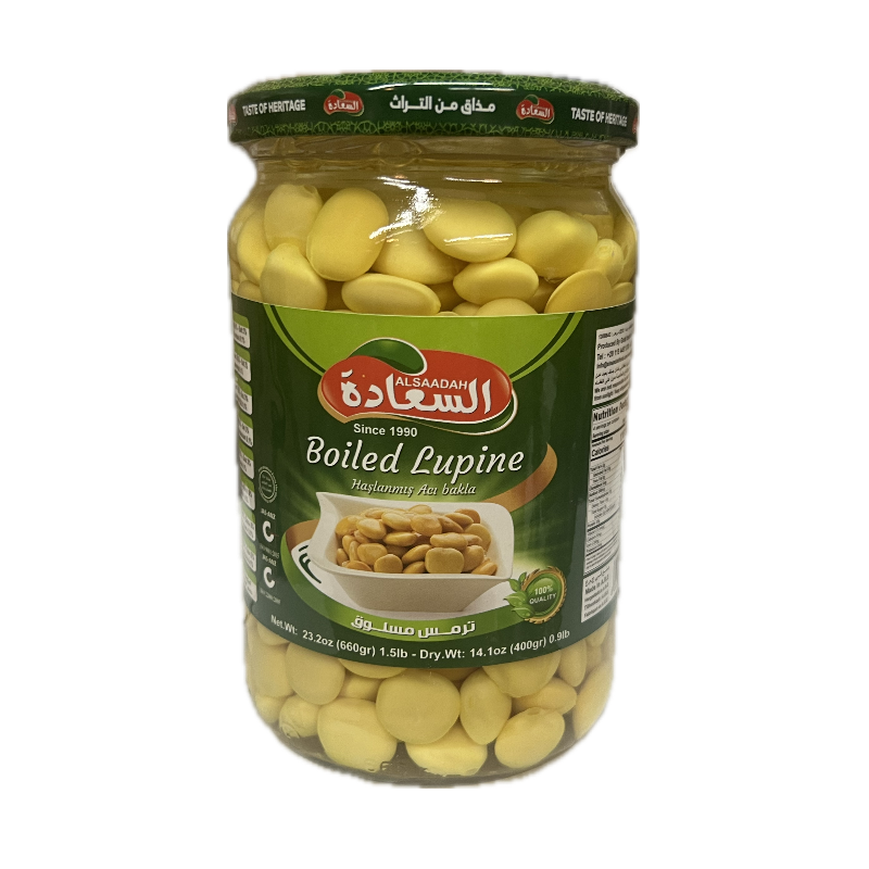 Al Saadah Boiled Lupine 660g x 12 Glass Jar  Main Image