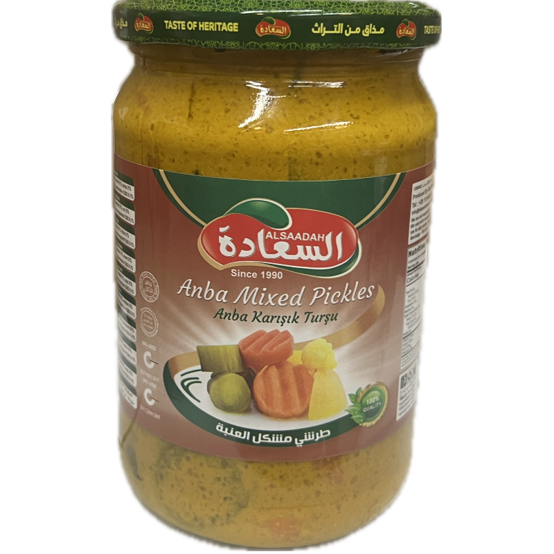 Al Saadah Mixed Pickles (Anba)  1350 x 6 Glass Jar  Main Image