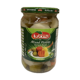 Al Saadah Mixed Pickles 660 x 12 Glass Jar 