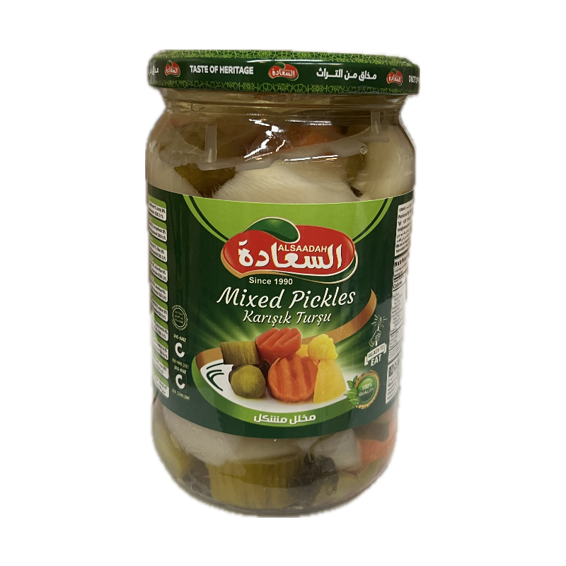 Al Saadah Mixed Pickles 660 x 12 Glass Jar  Main Image