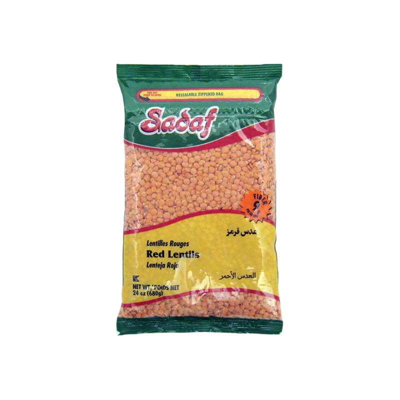 Sadaf Red Lentils Domestic 24 oz x 24