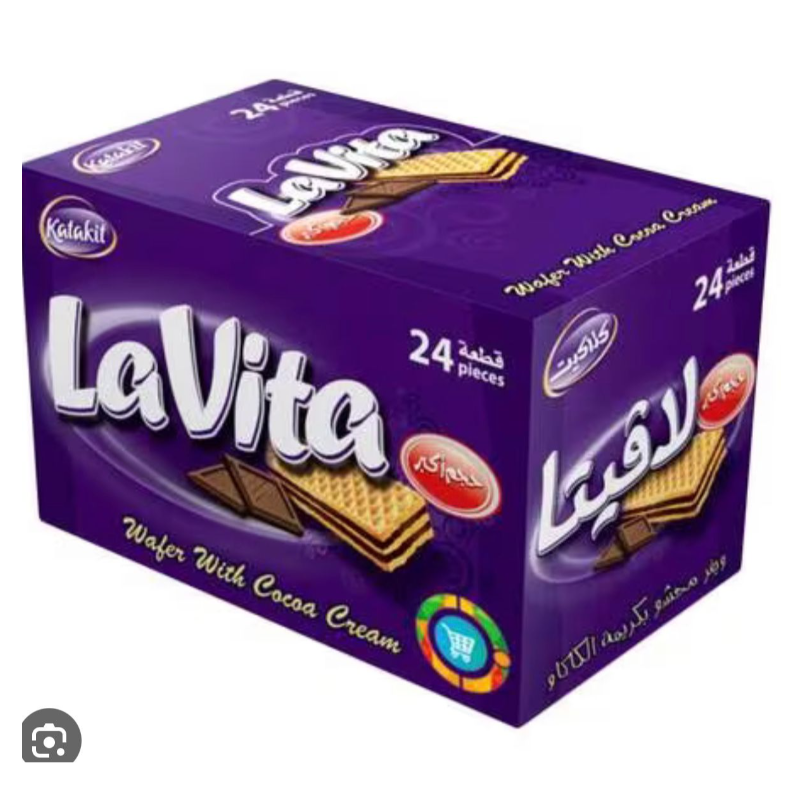 Katakit Lavita Wafer Biscuit Cacao 12 x 24 pieces   Main Image