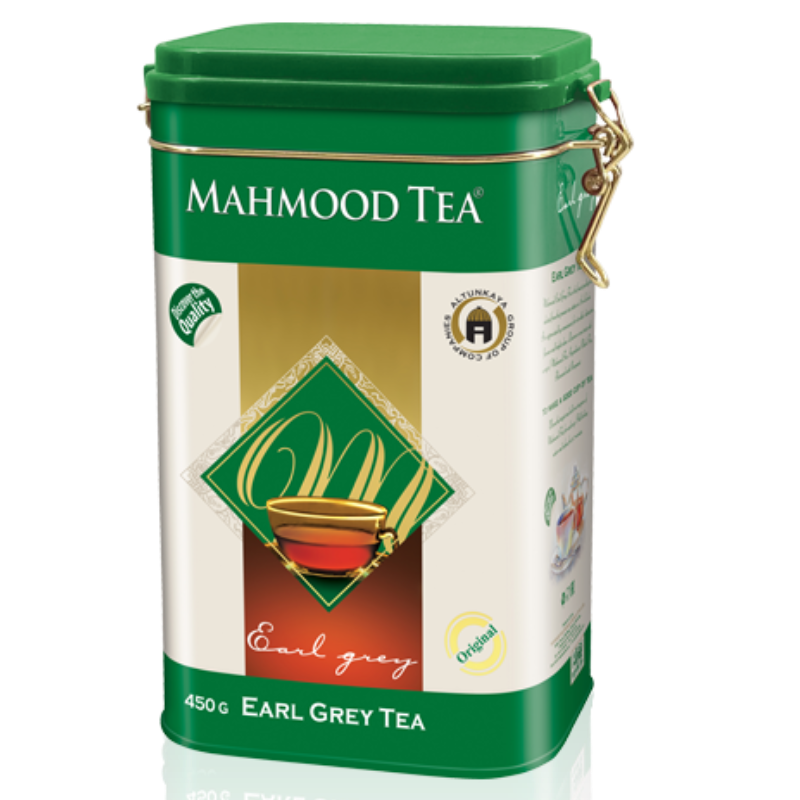 MAHMOOD EARL GREY TEA Loos 450GX 10  ROUND TIN
