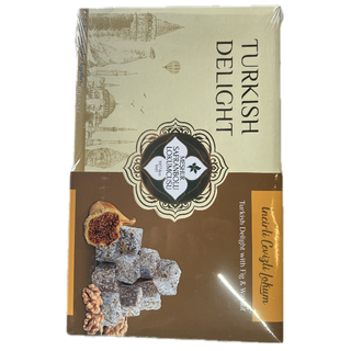 TURK Lokum Turkish Delight With Fig and Walnut 600g x 12