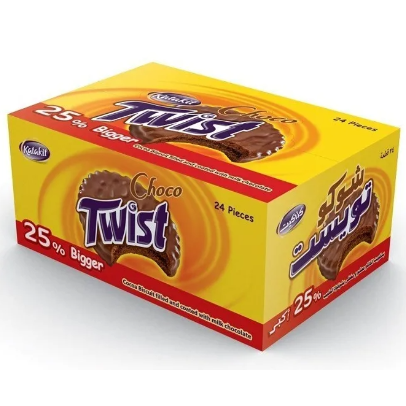  Katakit Twist Choco Biscuit Filled & Coated With Milk Chocolate 22 gx 24 x 12 Main Image