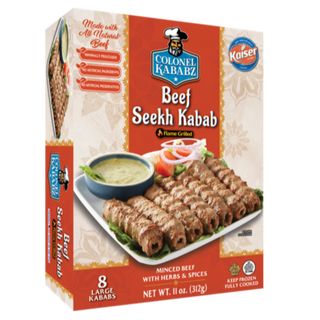 COLONEL BEEF SEEKH KABABS 12 carton case x 312G