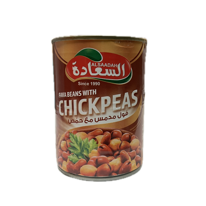 Al Saadah Fava Beans with Chick peas 400g x 24 Cans 