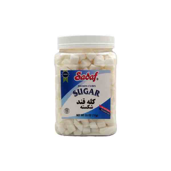Sadaf Sugar Cubes Broken Jar 1kg x 12 pcs