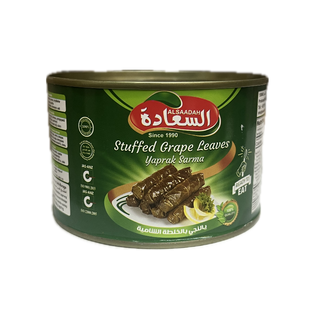 Al Saadah Stuffed Grape Leaves Shami recipe 400g x 12 Cans 