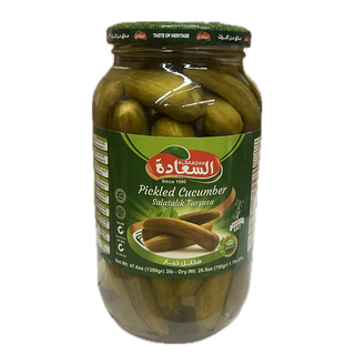 Al Saadah Pickled Cucumber 1350 x 6 Glass Jar 