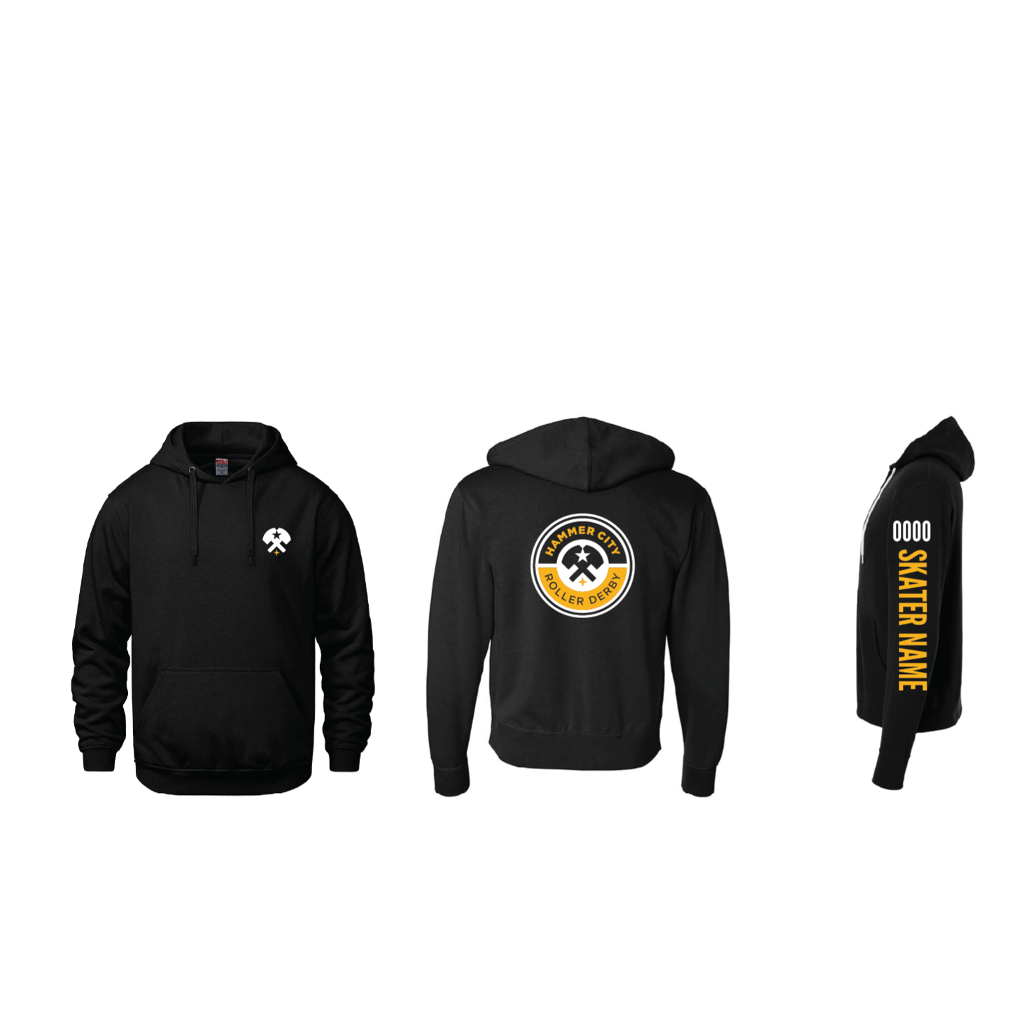 L00550 - Vault - Adult Pullover Hooded Sweatshirt  - Black