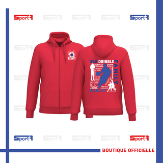 Sweat zippé rouge - Adultes (Unisexe)