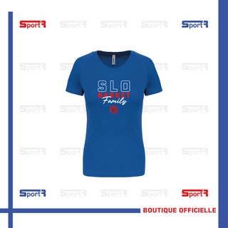 T-shirt polyester bleu - Femmes 