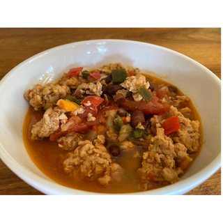 Chili de pollo y frijoles Negro