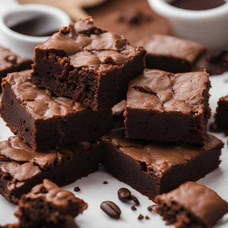 Brownies con Café Tal espresso, caramelo Rolo. 