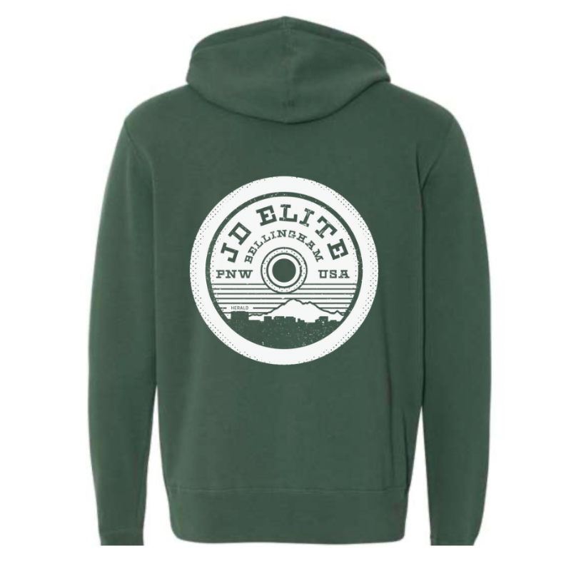 Lightweight Full-Zip Hooded Sweatshirt (Alpine green) Main Image