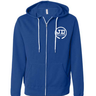 Lightweight Full-Zip Hooded Sweatshirt (Cobalt) - Thumbnail 2