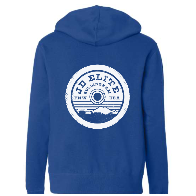 Lightweight Full-Zip Hooded Sweatshirt (Cobalt)