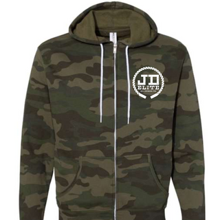 Lightweight Full-Zip Hooded Sweatshirt (Camo) - Thumbnail 2