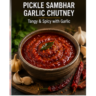 Pickle Sambhar Garlic Chutney
