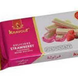 kravour waffers strawberry flavour 100 g