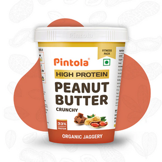 PINTOLA HIGH PROTEIN PEANUT BUTTER WITH ORGANIC JAGGERY CRUNCHY 1 KG  699