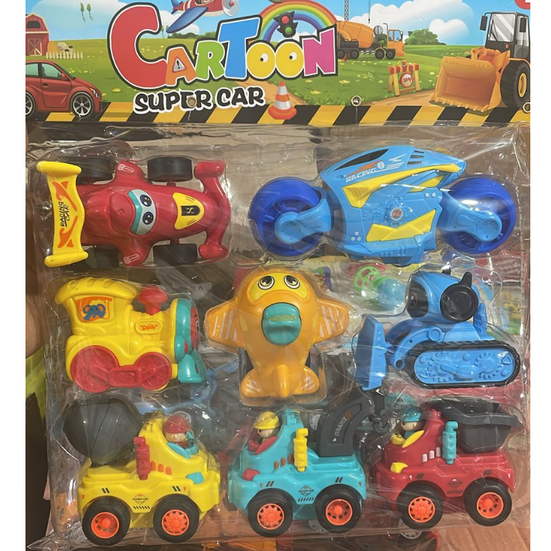 CARTOON SUPER CAR SET OF 8 PCS Main Image