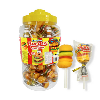 Burger gummy lolypop 100 pcs 