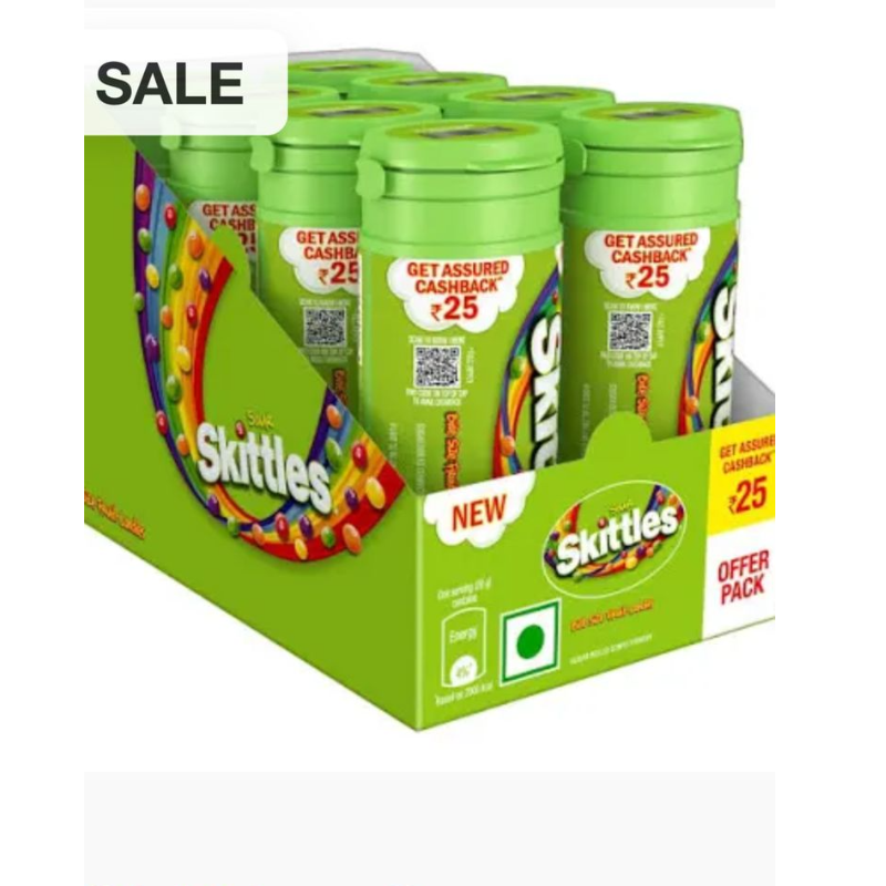 GREEN SKITTLES MRP 50 PACK OF 8