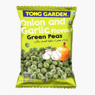 Tong Garden Onion & Garlic Flavour Green Peas, 20g MRP10