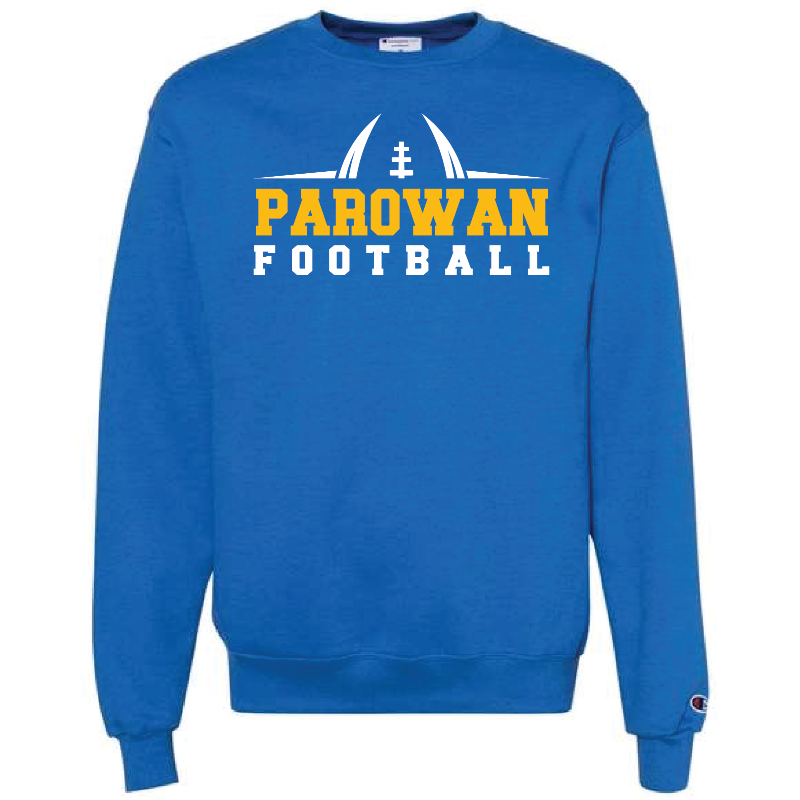 Blue Football Crew Sweatshirt Large Image