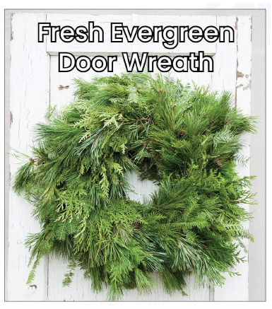 Evergreen Door Wreath