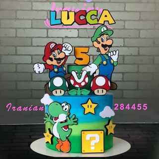 Super mario birthday cake