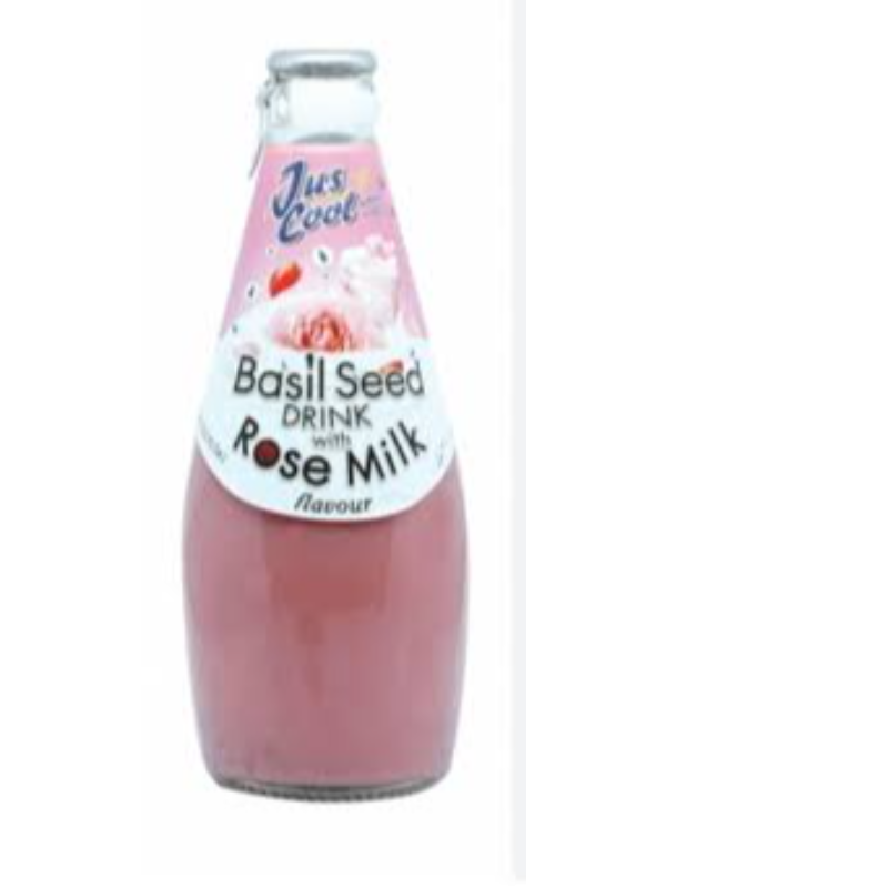 JUS COOL BASIL SEED ROSE MILK
