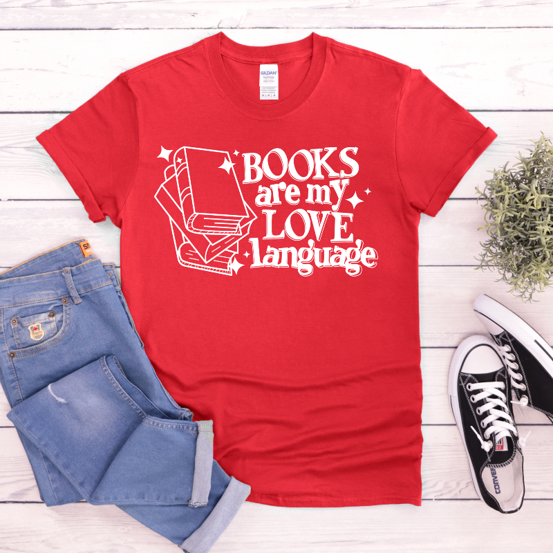 Books Love (on red)