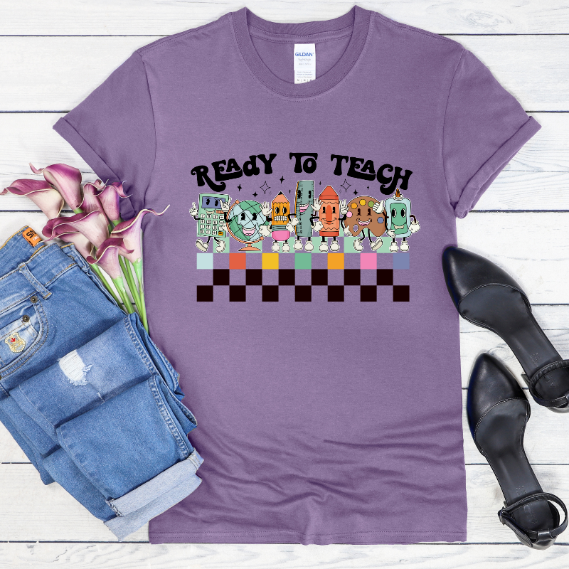 Ready to Teach (on heather purple)