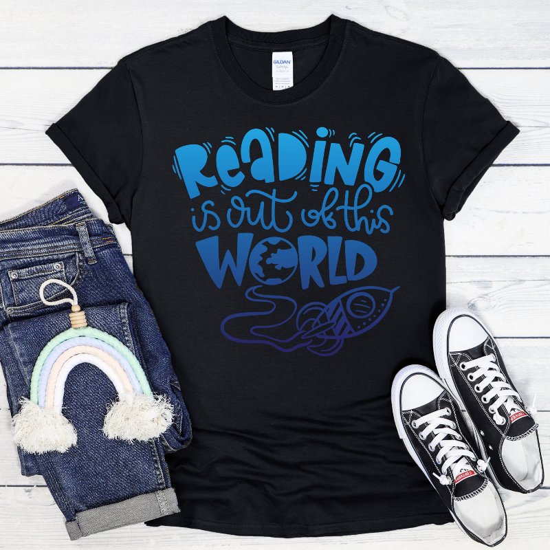 Reading is Out of This World (on black)