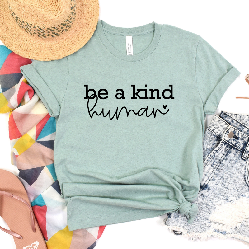 Kind Human (on dusty blue)