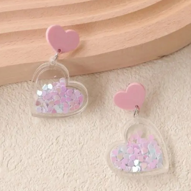 Confetti Heart Earrings