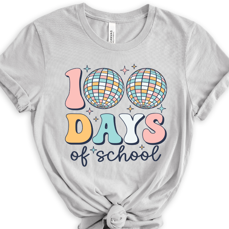 100 Days of School (on silver) 